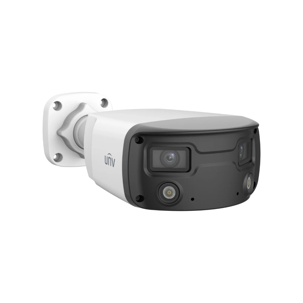 Cámara Bullet IP PoE 4MP gran angular 160° ColorHunter bidireccional IPC2K24SE-ADF40KMC-WL-I0 Uniview
